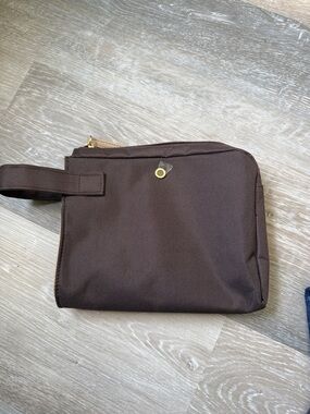 Bulgari Brown Men's Toiletry Dopp Kit with Wrist Strap